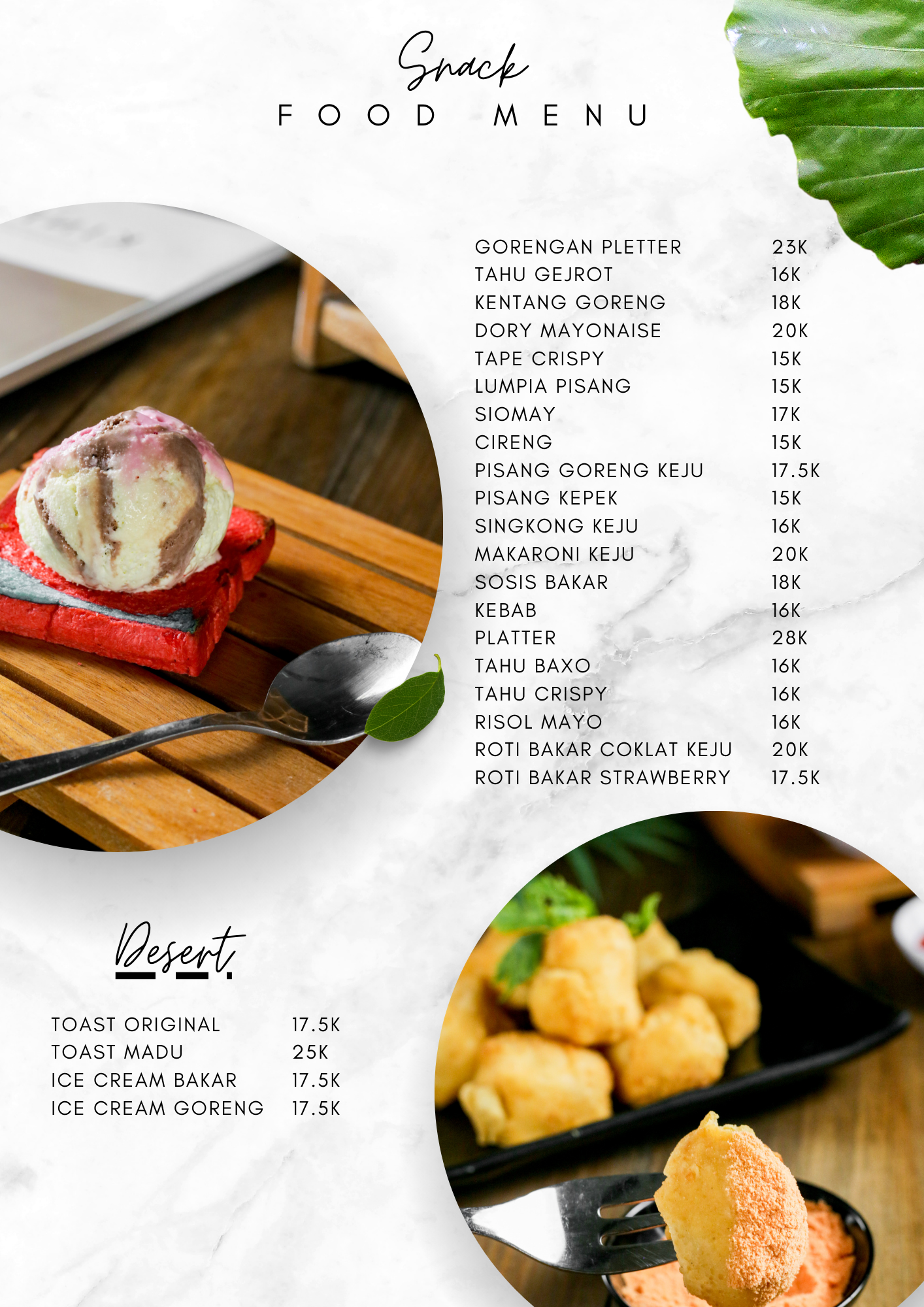 Menu L'Fash Cafe & Eatery